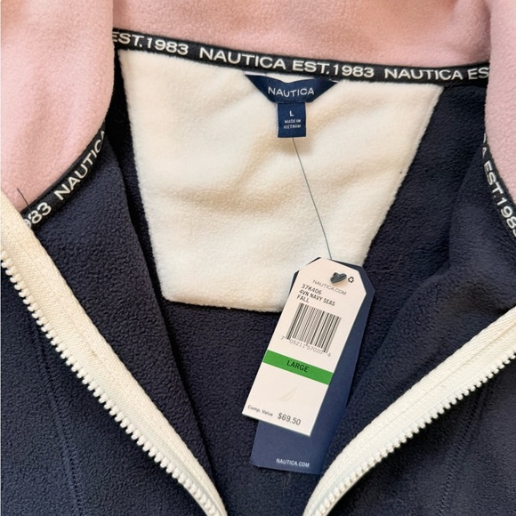 Navy Blue Half-Zip Women's Sweater - Picture 2 of 3